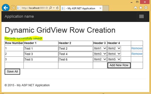 Dynamically Adding and Deleting Rows in GridView and Saving All